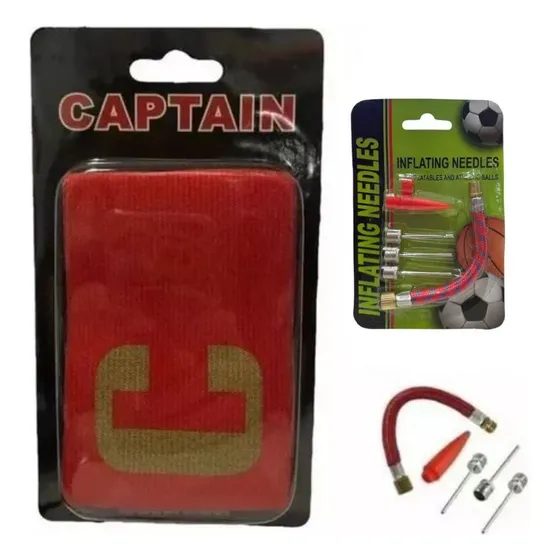 Combo Futbol Cinta De Capitan + Set De Picos Pelota Juego