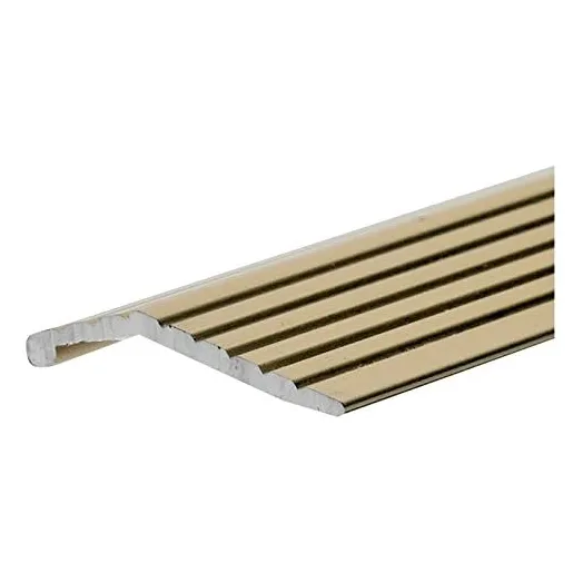 Barra De Alfombra 1.25 X 36 In. Fltd Gld Con Dientes