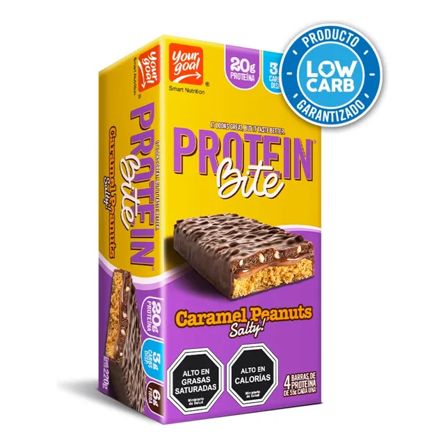 Barras De Proteinas Yourgoal Protein Bite 4u Caramel Peanuts