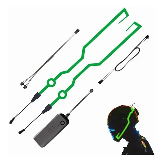 1 Par De Luces Decorativas Led Luminoso Casco De Motocicleta