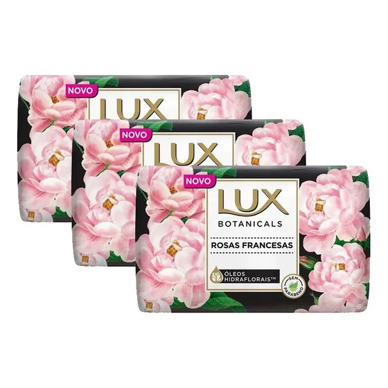 Sabonete Lux Botanicals Rosas Francesas 85g Kit 3