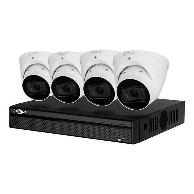 Kit-nvr4ch-4dom Kit, Cámaras De Seguridad Interior + Nvr 4ch