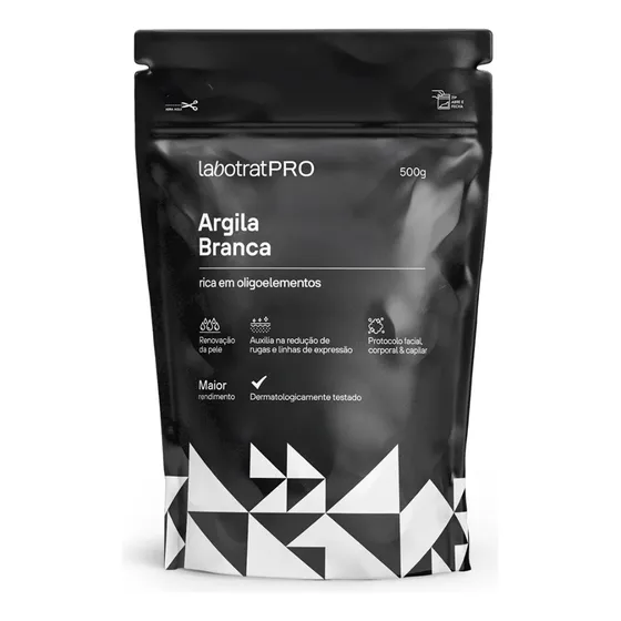 Argila Branca Esfoliante Nutre Facial Corporal Labotrat 500g