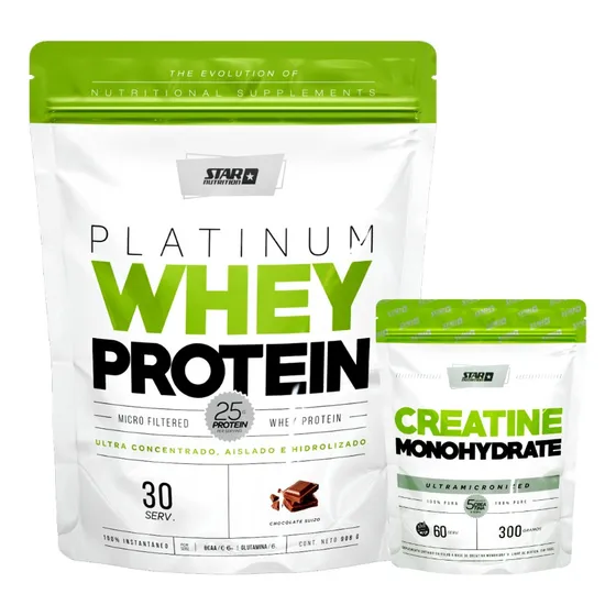 Combo Whey Protein X 2lbs. + Creatina X 300g. Star Nutrition
