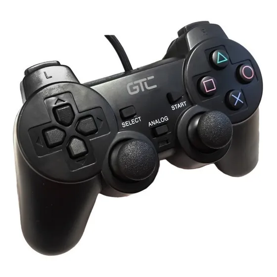 Joystick Control Ps2 Play 2 Compatible Color Negro