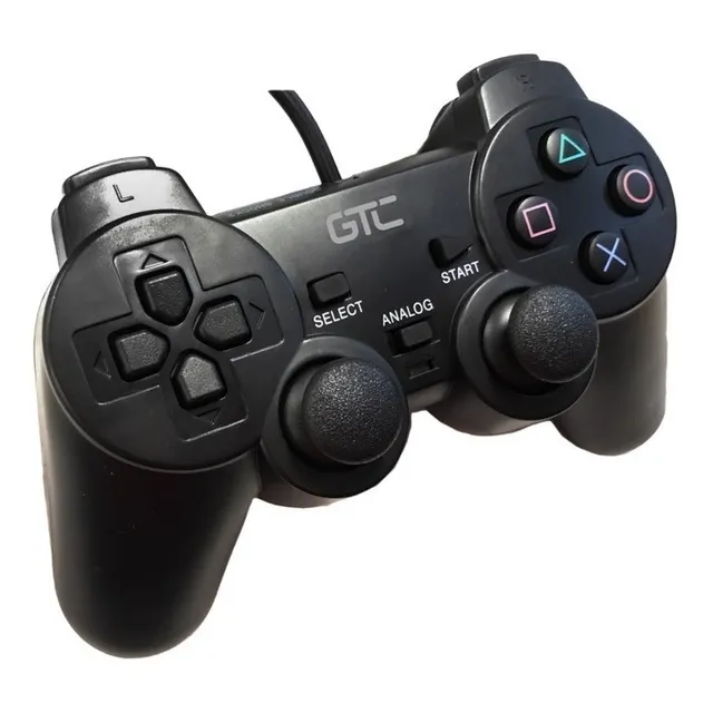 Joystick Control Ps2 Play 2 Compatible Color Negro