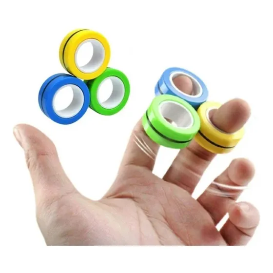 Fidget Spinner Anti Estrés Spinner 3 Anillos Magnéticos