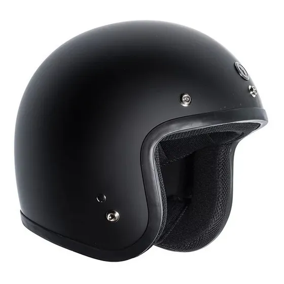 Casco para moto abierto Torc 3/4 Face Retro T-50 matte black classic talle L