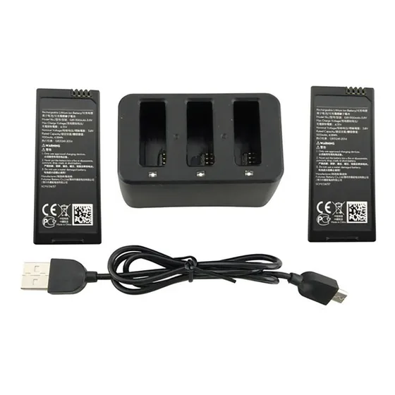 Batería De Litio De 1100 Mah Con Cargador 3 En 1 Para Tello