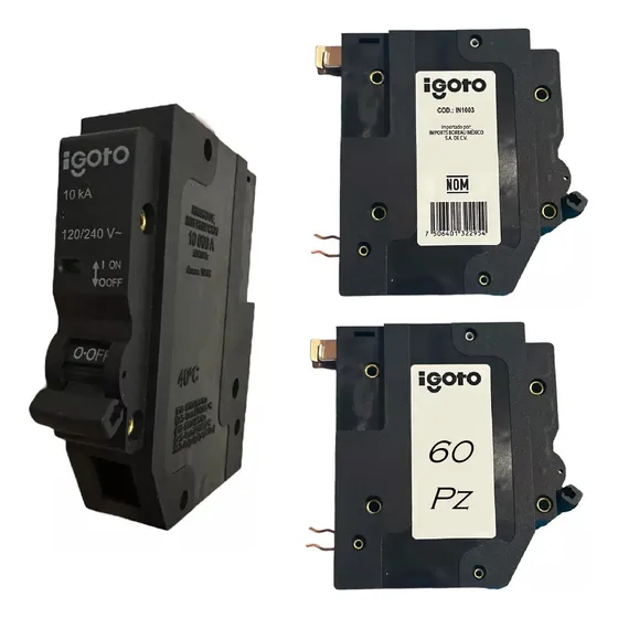 Pastilla Interruptor Termomagnético Igoto 1 Polo (60pz)