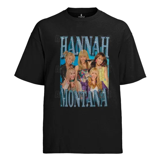 Camiseta Algodão Unissex Tshirt Graphic Tees Hannah Montana