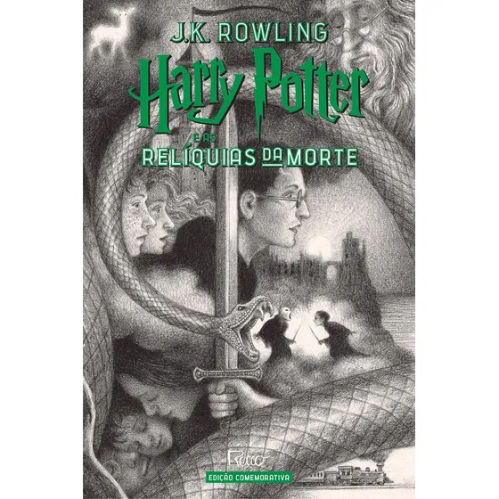 HARRY POTTER E AS RELÍQUIAS DA MORTE (CAPA DURA) – Edição Comemorativa dos 20 anos da Coleção Harry Potter –, de Rowling, J. K.. HP 20 anos, vol. 7. Editorial Editora Rocco Ltda, capa dura em portuguê
