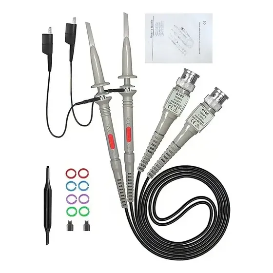 Sonda Osciloscopio Bnc P6100 6mhz 100mhz X10 Dds 2 Unidades