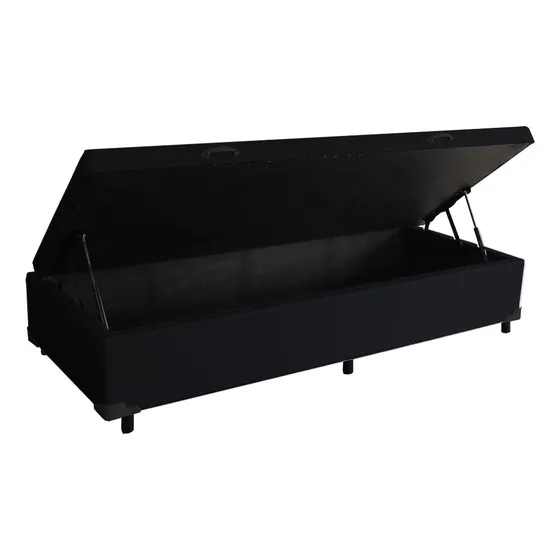 Cama Box Baú Solteirão Blindado 96x203 Promoção Aproveite