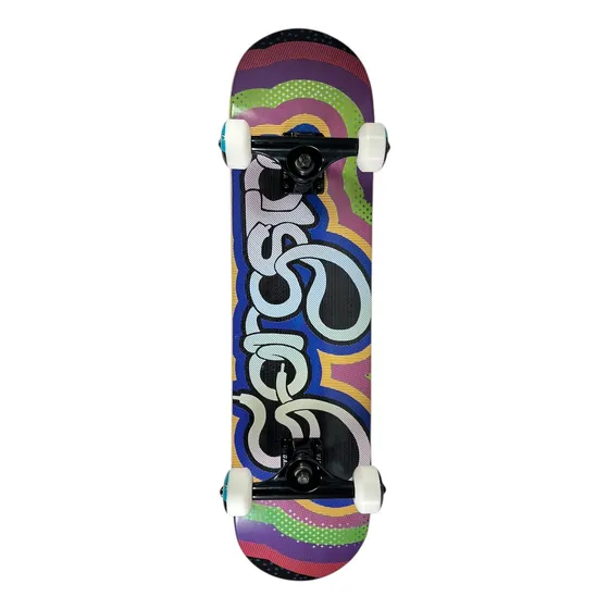 Skate Patineta Gangsta Kid Curved 7.25 Completo Armado Negro