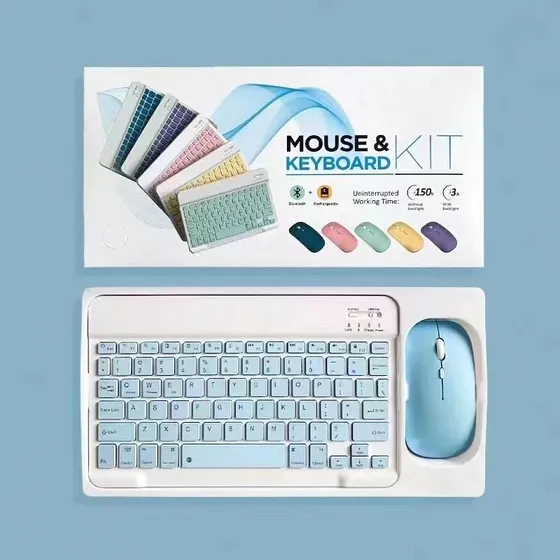 Kit Teclado Y Mouse Inalámbrico Bluetooth Somos Tienda