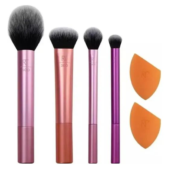 Real Techniques Kit Brochas Y Esponjas Everyday Essentials Color Rosados