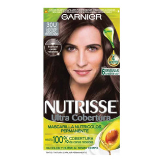 Tinte Garnier Nutrisse Castaño Oscuro Profundo Tono 30u Tinte Garnier Nutrisse Castaño Oscuro Profundo Tono 30u