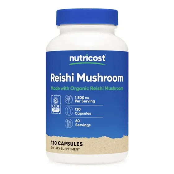 Reishi Mushroom 1500 Mg Por Servicio 120 Caps Nutricost