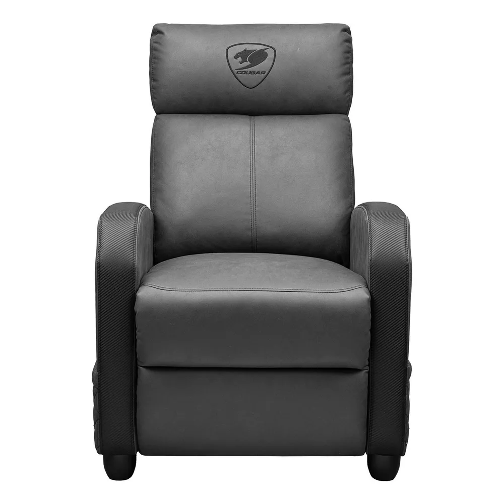 Silla Cougar Ranger Elite Jet Gray Cuero Sintético Gamer Gris Cuero Sintético