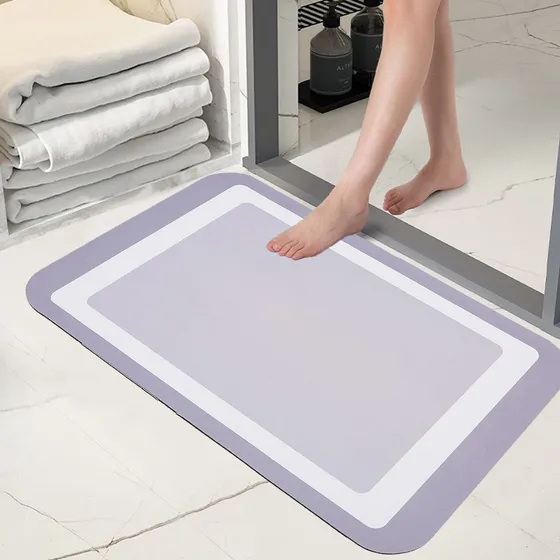 Alfombra Baño Suave Antideslizante Para Felpa Agua Entrada