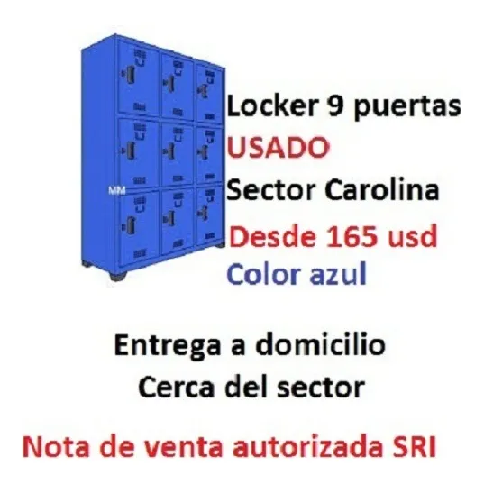 Casillero Locker Cancel Armario Metalico 9 Puertas Usado
