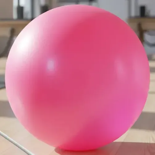Pelota De Ejercicio 20/25cm Balón Para Yoga Y Pilates Color Rosa