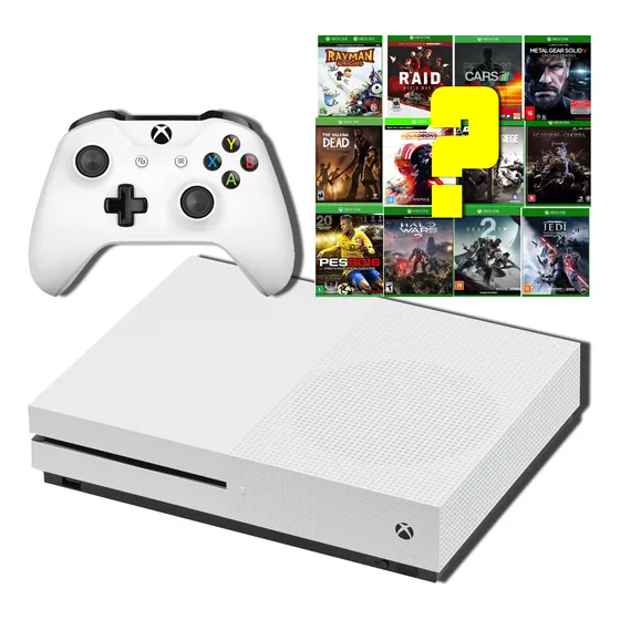 Microsoft Xbox One S 1tb Standard Cor  Branco Com Jogos