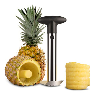 Descorazonador De Piña De Acero Bazzeff Cortador De Piña Color Negro Descorazonador De Piña De Acero Bazzeff Cortador De Piña Color Negro