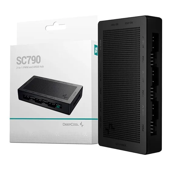 Hub Para Fans 12 Portas 6 Pwm E 6 Argb Deepcool Sc790