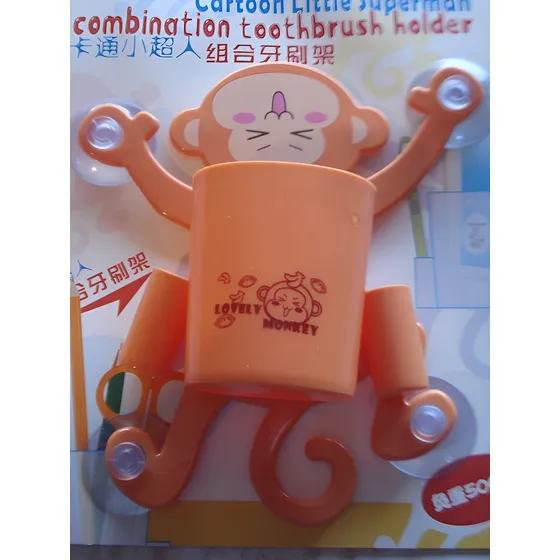 Set Porta Cepillo / Pasta Dental De Mono Y Tigre Para Niños