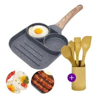 Frigideira Antiaderente 3x1 Partes Ovo HambĂșrguer + Brinde Frigideira Antiaderente 3x1 Partes Ovo HambĂșrguer + Brinde