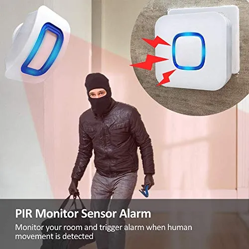 Sugar Wireless Motion Sensor Alarm Chime Home Security Door