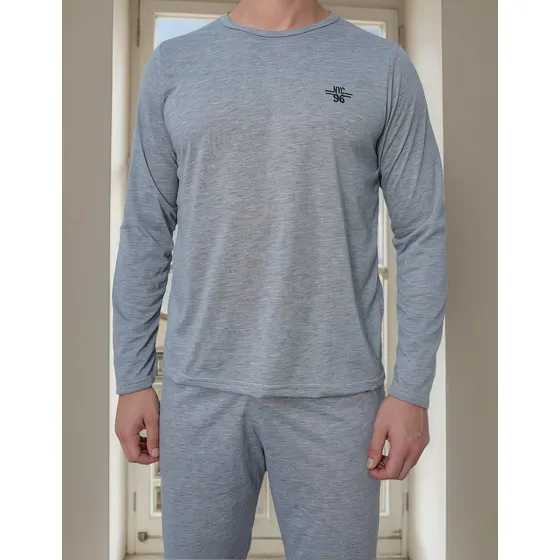 Pijamas De Frio Camisa E Calça De Malha Atacado Masculino
