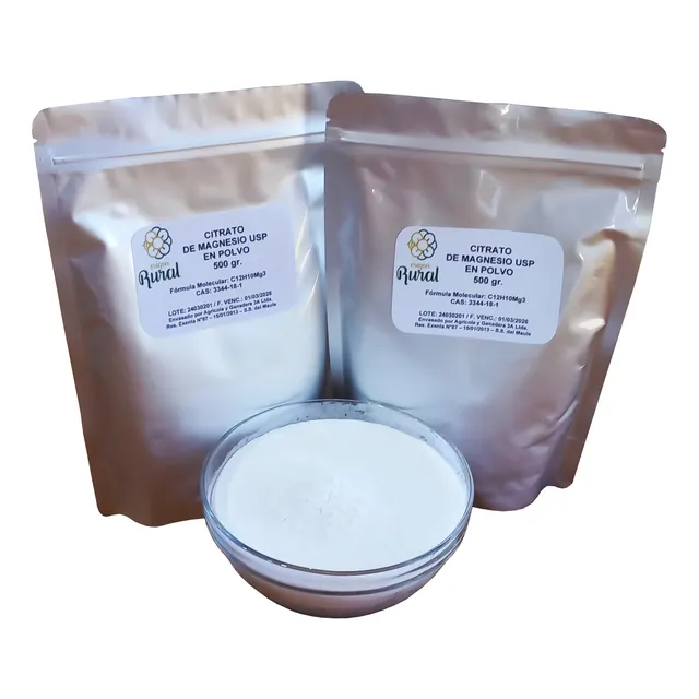 Citrato De Magnesio En Polvo 1 Kg  Grado Alimenticio