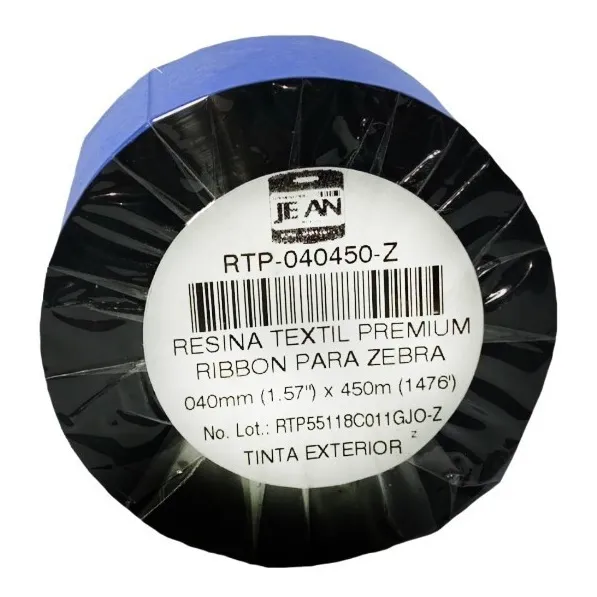 Ribbon 40x450 Resina Tela Premium C/24 Pzas Zebra