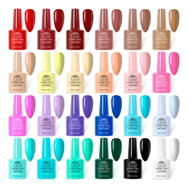 Kit 24 Esmaltes Unha Gel Uv Led Polygel Sortidos Manicure Sortidos