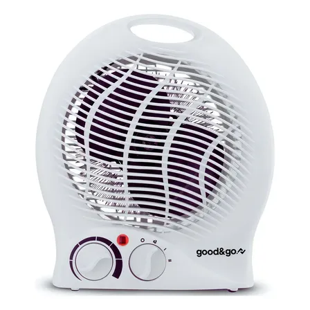 Aquecedorelétrico Good&go 2000w Portátil Com Termostato Bran Branco 220v