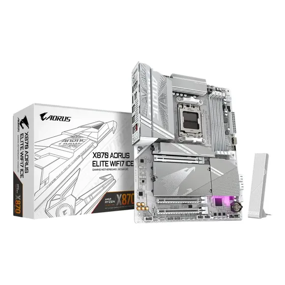 Tarjeta Madre Gigabyte X870 Aorus Elite Wifi7 Ice Am5 Color Blanco | Cuotas sin interés