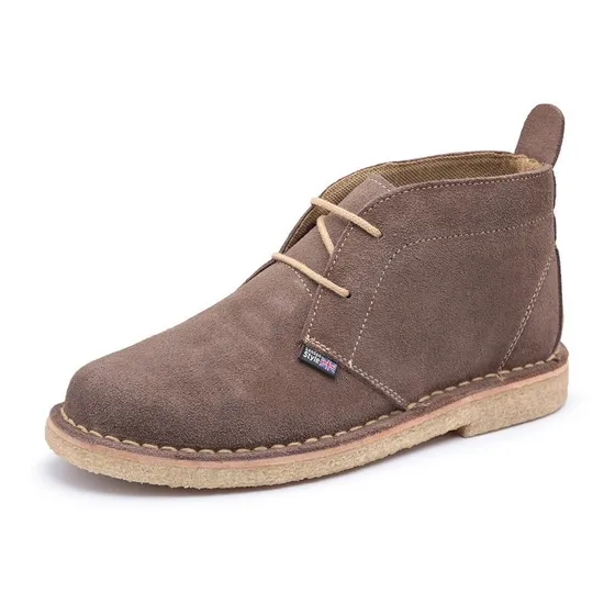 Bota De Camurça E Solado Crepado Estilo Desert Clarks
