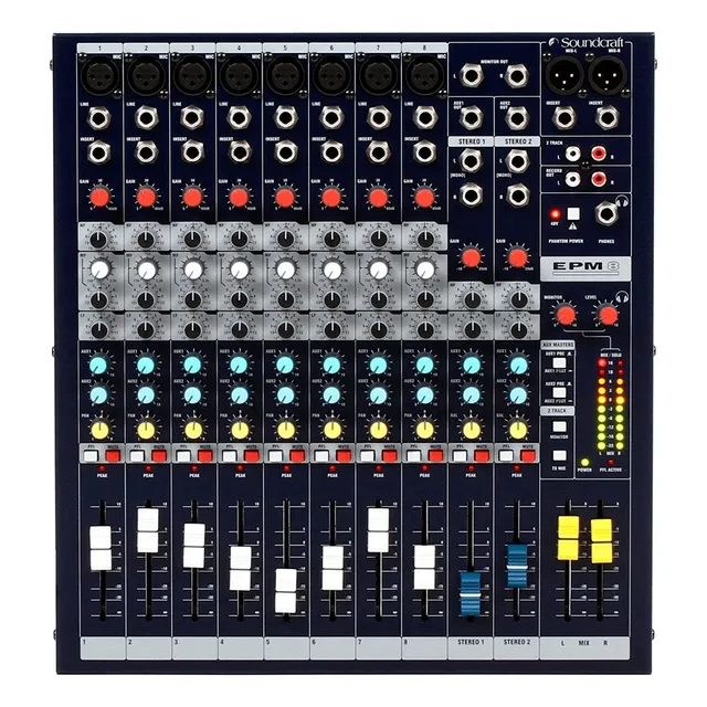 Consola Mezcladora Soundcraft Epm-8 Canales + Envio