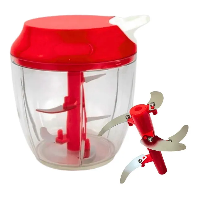 Processador Alimento Manual Grande 5 Lâminas Inox 900ml