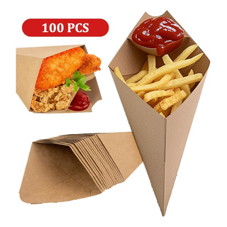Cono Con Porta Dips/ Crepas, Bonlese, Papas Fritas. 100 Pza Cono Con Porta Dips/ Crepas, Bonlese, Papas Fritas. 100 Pza