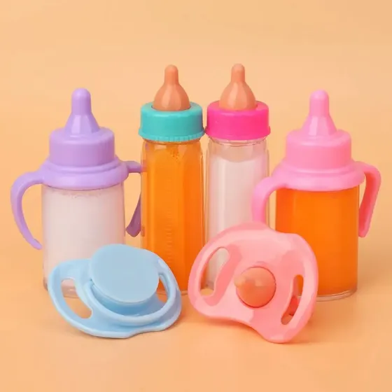 Tetero Mágico Para Muñecas Kit 1 Tetero + 1 Jugo + 1 Chupón