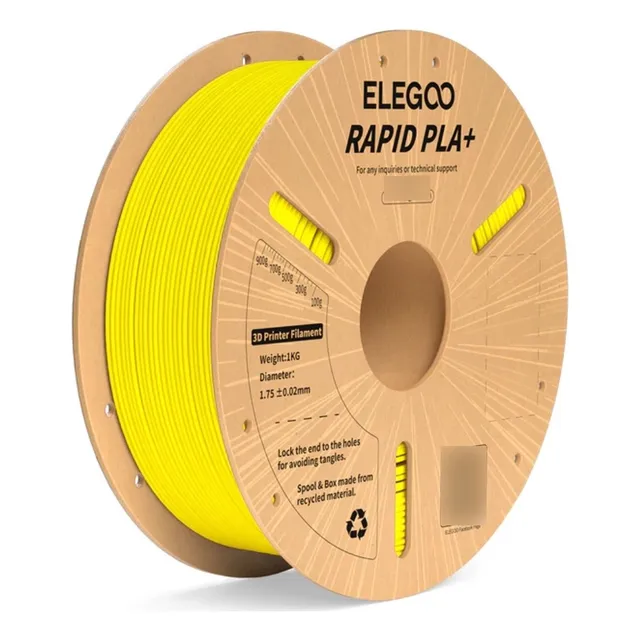 Filamento Rapid Pla Plus Elegoo Diámetro 1,75mm 1kg 600 Mm/s Color Amarillo