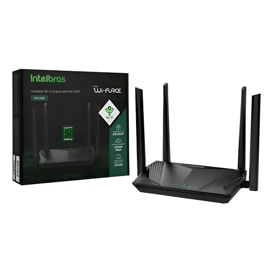 Roteador Wifi 6 Dual Band Mesh Gigabit 4 Antenas Intelbras