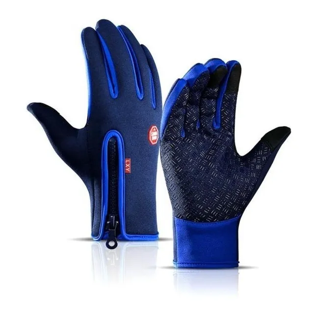 Guante Para Moto O Ciclismo Azul Oscuro