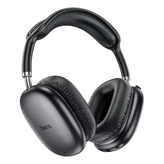 Audífono Bluetooth Hoco W35 Air 45hrs Para iPhone O Android Color Negro Luz Bl