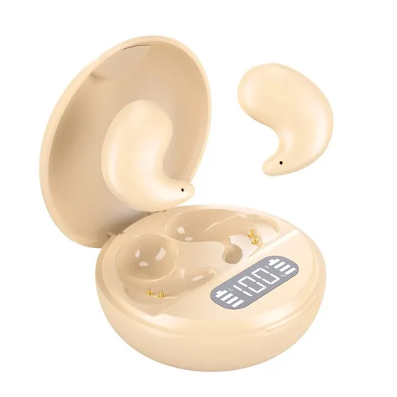 WGP Fone Bluetooth Invisível Para Dormir YYK‑790 Ultra Fino Lado Deitado Bluetooth5.3 HIFI Cancelamento Ruído Display Digital Android iOS