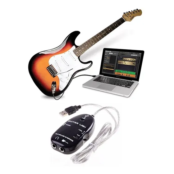 Guitar Link - Interface Usb Para Guitarra 1 Entrada E Saída